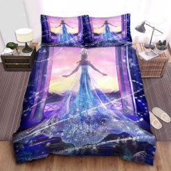 Disney Frozen Elsa In Gorgeous Snowflake Dress Let It Go Bed Sheets Duvet Cover Bedding Sets