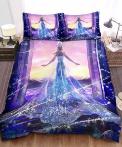 Disney Frozen Elsa In Gorgeous Snowflake Dress Let It Go Bed Sheets Duvet Cover Bedding Sets