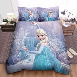 Disney Frozen Elsa In The Snow Forest Bed Sheets Duvet Cover Bedding Sets
