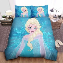 Disney Frozen Elsa With White Hair Portrait Bed Sheets Duvet Cover Bedding Sets