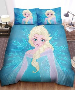 Disney Frozen Elsa With White Hair Portrait Bed Sheets Duvet Cover Bedding Sets