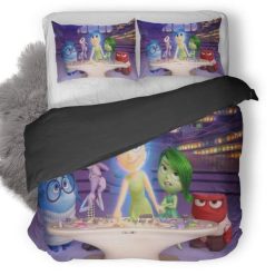Disney Inside Out Anger Disgust Joy Fear Sadness Duvet Cover Bedding Set