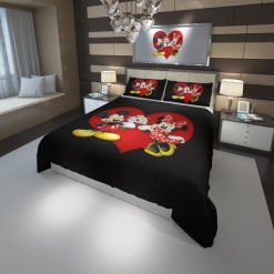 Disney Mickey And Minnie Love Bedding Set Duvet Cover & Pillow Cases