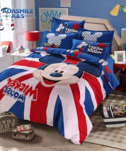Disney Mickey Mouse Uk Flag Bedding Set (Duvet Cover & Pillowcases)