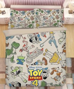 Disney Pixar Toy Story 4 Pattern Bedding Set Duvet Cover & Pillow Cases