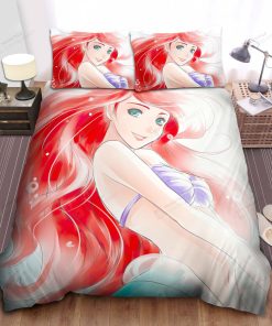 Disney Princess Ariel Anime Style Bed Sheet Spread Comforter Duvet Cover Bedding Sets