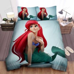 Disney Princess Ariel In 3d Digital Art Bed Sheet Spread Comforter Duvet Cover Bedding Sets
