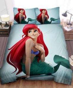 Disney Princess Ariel In 3d Digital Art Bed Sheet Spread Comforter Duvet Cover Bedding Sets