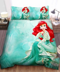 Disney Princess Ariel In Glowing Dress Bed Sheet Duvet Cover Bedding Sets