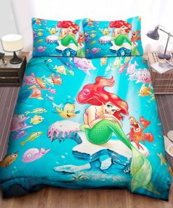 Disney Princess Ariel Singing With Fishes And Her Friends Bed Sheet Duvet Cover Bedding Sets