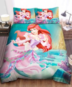 Disney Princess Ariel With A Roses Dress Bed Sheet Duvet Cover Bedding Sets