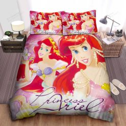 Disney Princess Ariel With Luxury Jewelries Bed Sheet Spread Comforter Duvet Cover Bedding Sets