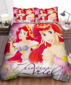 Disney Princess Ariel With Luxury Jewelries Bed Sheet Spread Comforter Duvet Cover Bedding Sets