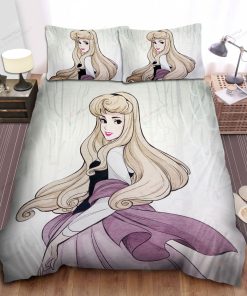 Disney Princess Aurora Drawing Bed Sheet Spread Comforter Duvet Cover Bedding Sets