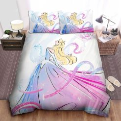 Disney Princess Aurora In Color Blended Dress Drawing Bed Sheet Duvet Cover Bedding Sets