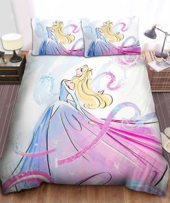 Disney Princess Aurora In Color Blended Dress Drawing Bed Sheet Duvet Cover Bedding Sets
