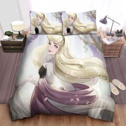 Disney Princess Aurora In The Forest Illustration Bed Sheet Duvet Cover Bedding Sets