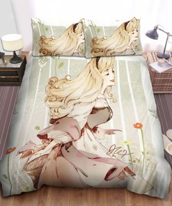 Disney Princess Aurora In Vintage Style Drawing Bed Sheet Spread Comforter Duvet Cover Bedding Sets