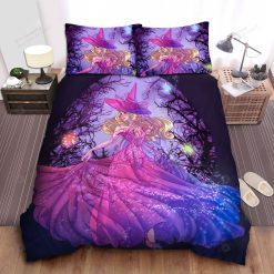 Disney Princess Aurora On Halloween Bed Sheet Spread Comforter Duvet Cover Bedding Sets