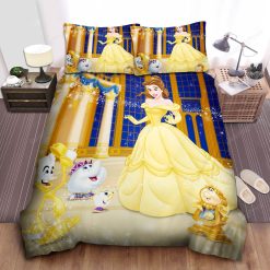 Disney Princess Belle & The Magical Furniture Bed Sheet Duvet Cover Bedding Sets