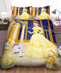 Disney Princess Belle & The Magical Furniture Bed Sheet Duvet Cover Bedding Sets