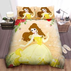 Disney Princess Belle In Digital Art Bed Sheet Duvet Cover Bedding Sets