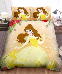 Disney Princess Belle In Digital Art Bed Sheet Duvet Cover Bedding Sets