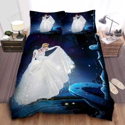 Disney Princess Cinderella & The Fountain Bed Sheet Spread Comforter Duvet Cover Bedding Sets