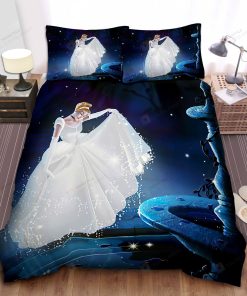 Disney Princess Cinderella & The Fountain Bed Sheet Spread Comforter Duvet Cover Bedding Sets