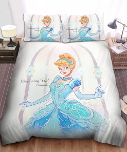 Disney Princess Cinderella Dreaming Up Artwork Bed Sheet Duvet Cover Bedding Sets
