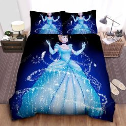 Disney Princess Cinderella In New Dress After Transformation Bed Sheet Duvet Cover Bedding Sets