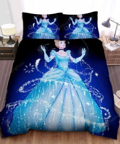 Disney Princess Cinderella In New Dress After Transformation Bed Sheet Duvet Cover Bedding Sets