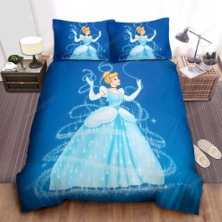 Disney Princess Cinderella In Transformation Process Bed Sheet Duvet Cover Bedding Sets