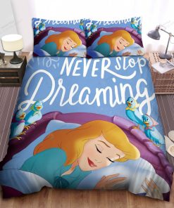 Disney Princess Cinderella Never Stop Dreaming Bed Sheet Spread Comforter Duvet Cover Bedding Sets