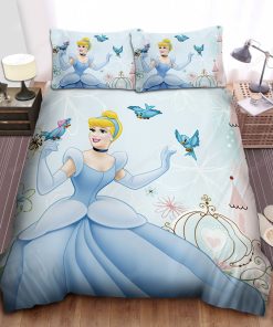 Disney Princess Cinderella Singing With The Birds Bed Sheet Duvet Cover Bedding Sets