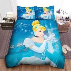 Disney Princess Cinderella With The Glass Slipper Bed Sheet Spread Duvet Cover Bedding Sets