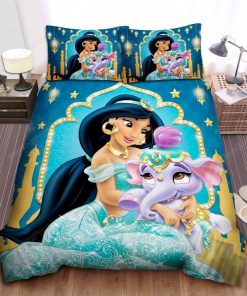 Disney Princess Jasmine And Baby Elephant Bed Sheets Duvet Cover Bedding Sets
