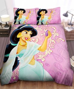 Disney Princess Jasmine And Handheld Mirror Bed Sheets Spread Comforter Duvet Cover Bedding Sets