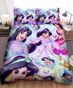 Disney Princess Jasmine And Her Different Shades Bed Sheets Duvet Cover Bedding Sets