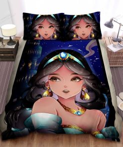 Disney Princess Jasmine In Modern Style Portrait Bed Sheets Spread Comforter Duvet Cover Bedding Sets