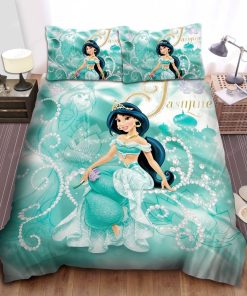 Disney Princess Jasmine With Blink Jewelries Bed Sheets Duvet Cover Bedding Sets