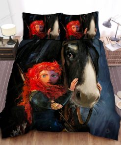 Disney Princess Merida & Angus Painting Bed Sheet Spread Comforter Duvet Cover Bedding Sets
