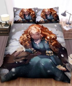 Disney Princess Merida Comforting The Bear Painting Bed Sheet Spread Comforter Duvet Cover Bedding Sets