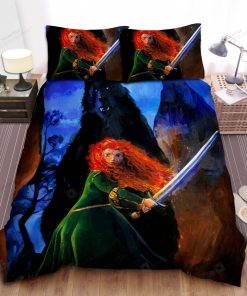 Disney Princess Merida In Bear Fight Scene Bed Sheet Spread Comforter Duvet Cover Bedding Sets