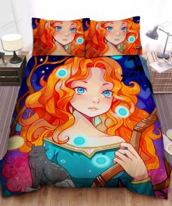 Disney Princess Merida In Chibi Style Bed Sheet Spread Comforter Duvet Cover Bedding Sets