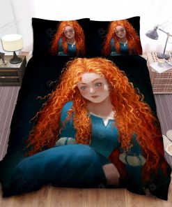 Disney Princess Merida Painting Bed Sheet Spread Comforter Duvet Cover Bedding Sets