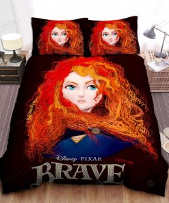 Disney Princess Merida Portrait Illustration Bed Sheet Spread Comforter Duvet Cover Bedding Sets