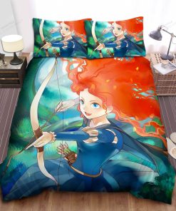 Disney Princess Merida Shooting In Manga Style Bed Sheet Spread Comforter Duvet Cover Bedding Sets