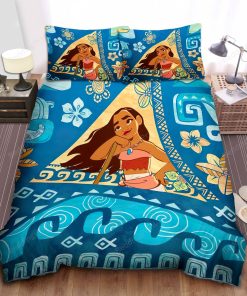 Disney Princess Moana Among Waves Vector Bed Sheet Duvet Cover Bedding Sets