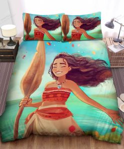 Disney Princess Moana Painting Bed Sheet Spread Comforter Duvet Cover Bedding Sets